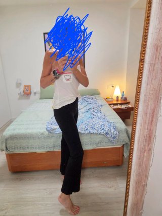 Pantalón acampanado negro TXS