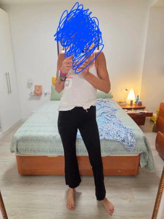 Pantalón acampanado negro TXS