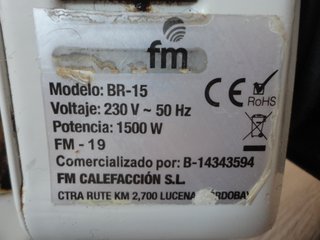 RADIADOR ELÉCTRICO 1500W