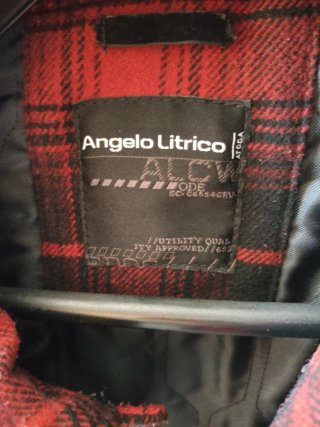 Abrigo Lana Leñador Angelo Litrico Rojo Negro