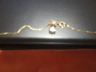 Collanina Argento Dorato 925 con zircone luminoso.