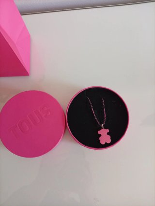 Colgante Oso Tous Rosa y Cadena