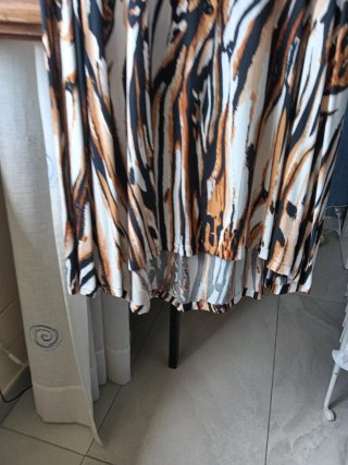 Vestido largo estampado animal print