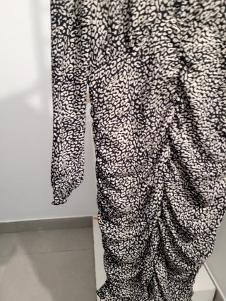Vestido estampado drapeado