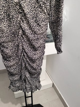 Vestido estampado drapeado