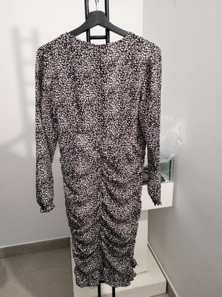 Vestido estampado drapeado