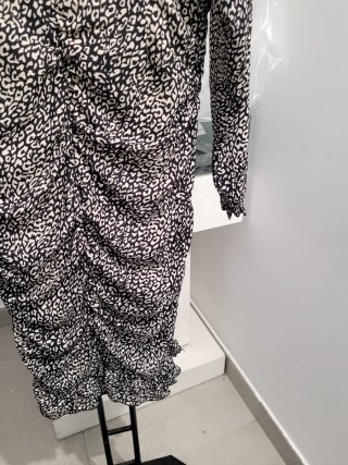 Vestido estampado drapeado