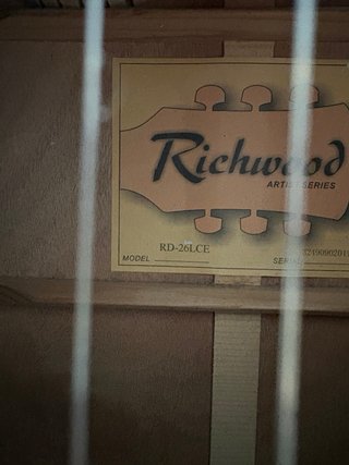 Guitarra Richwood Electro Acústica Zurda