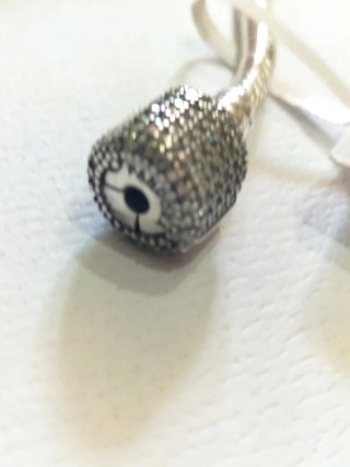 Pulsera Pandora cierre brillantes plata