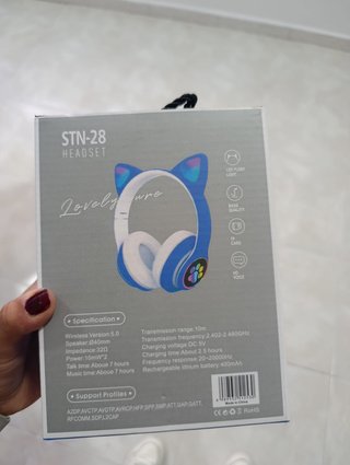 Auriculares Bluetooth STN-28 Orejas Gato