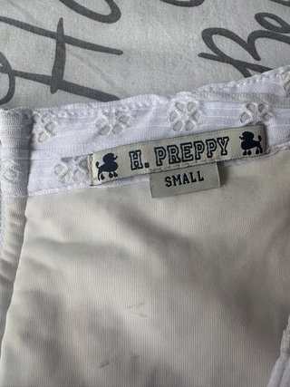 Vestido Highly Preppy blanco talla S