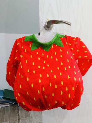 Disfraz Fresa Bebé Talla 6-12 Meses