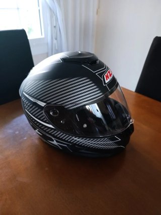 Casco Moto NZI Negro + Guantes
