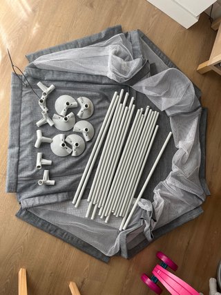 Parque infantil hexagonal gris ≈120cm