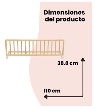 Barrera Cama Safety 1st Madera 110cm NUEVA