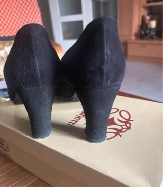 Zapatos tacón Loewe ante, puntera imita serpiente