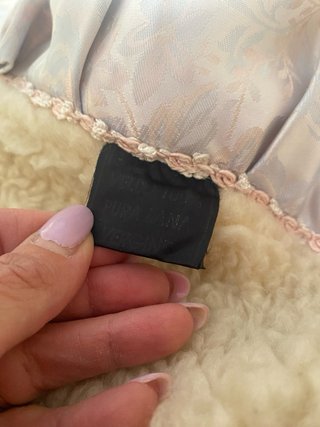 Copriletto matrimoniale lana oro e bianco