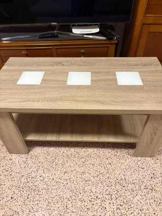 Mesa de centro madera y cristal