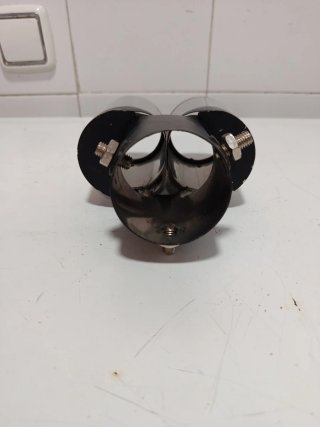 Cola de escape doble cromada