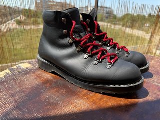 Botas Solovair Greasy Hiker Cuero Negro