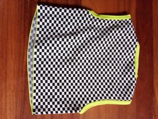 Chaleco Zara Cuadros Flúor