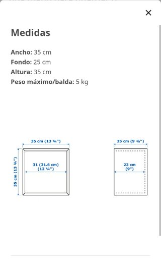 Estantería modular amarilla, modelo de Ikea "Eket"