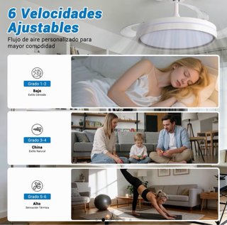 Ventilador de techo con lámpara LED
