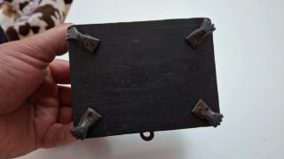 Caja antigua madera con llave