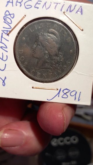 Monete da 2 Centavos Argentina 1890 e 1891