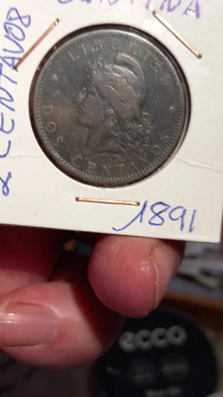 Monete da 2 Centavos Argentina 1890 e 1891