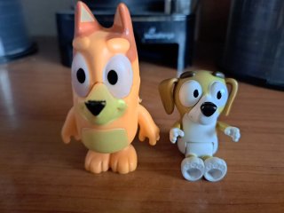 Muñecos Bluey,  Bingo y Honey