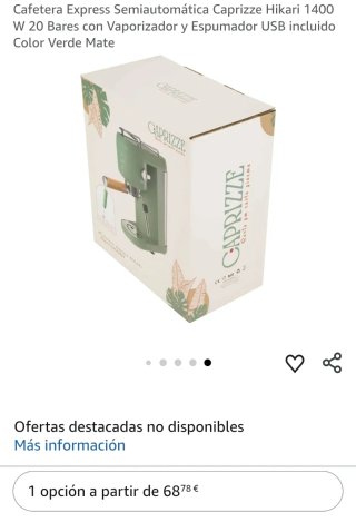 Cafetera Express Semiautomática Caprizze Hikari