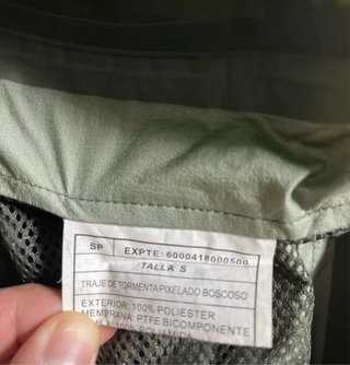 Traje Intemperie Boscoso Talla S