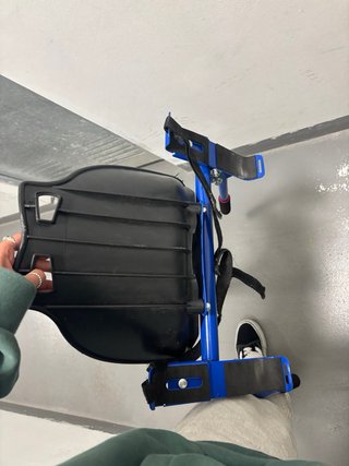 Asiento y Patín para Hoverboard Azul y blanco