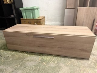 Mueble de salón madera beige y blanco