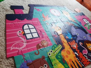 Puzzle Animales 48 piezas y cuento