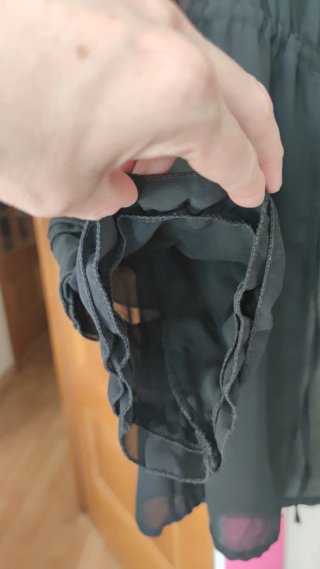 Cárdigan Kimono Gasa Negro Vintage Talla S/M