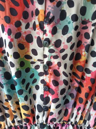Vestido tobillero estampado