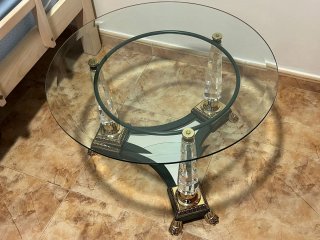 Conjunto Mesa Centro y Mesa Auxiliar de cristal
