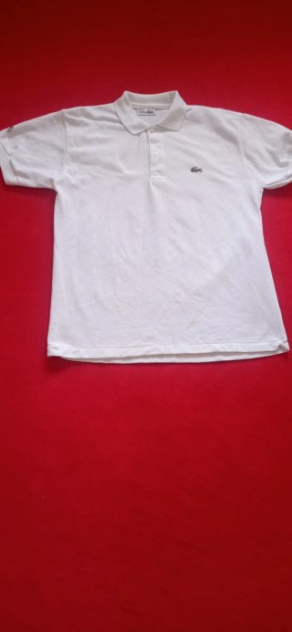 Polo Lacoste Blanco Talla XL
