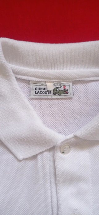 Polo Lacoste Blanco Talla XL