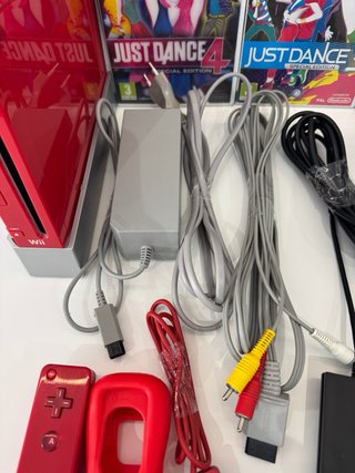 Lote Wii Rojo + Juegos Just Dance