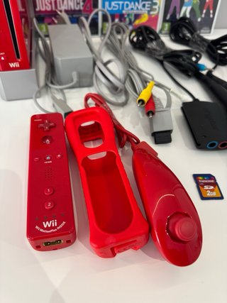 Lote Wii Rojo + Juegos Just Dance