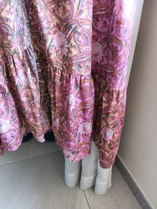 Vestido largo seda estampado