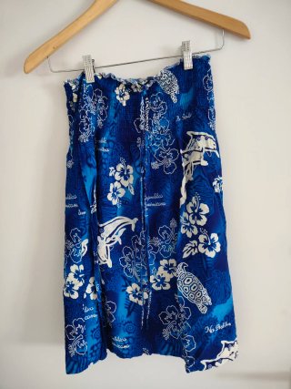 Vestido infantil azul estampado