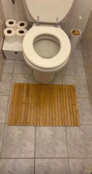 Elegante alfombrilla de bambú 40x60cm baño sala!!