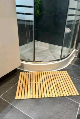 Elegante alfombrilla de bambú 40x60cm baño sala!!