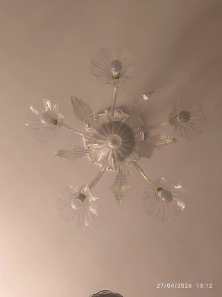 Lampadario cristallo anni '50