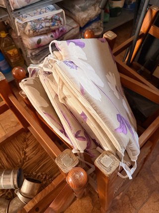 Juego de 6 sillas de madera maciza
