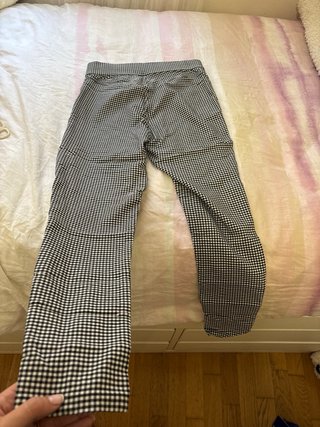 Leggings de cuadros blanco y negro